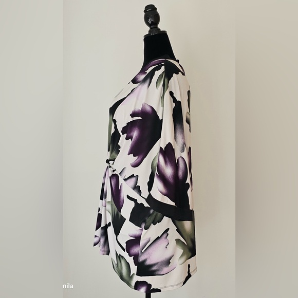 STUDIO 1940 Size 30/32W Women's Cinched Waist Multicolored Top - Picture 7 of 7